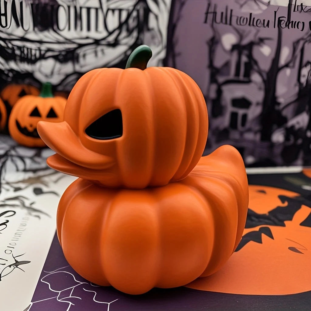 Festive Pumpkin Duck Ornament