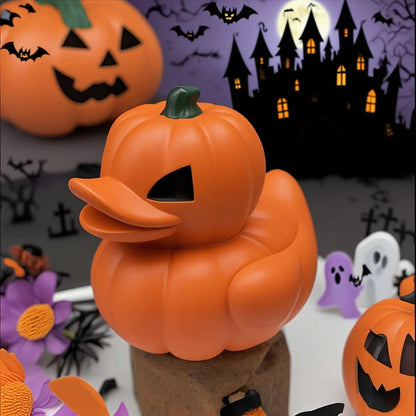 Festive Pumpkin Duck Ornament
