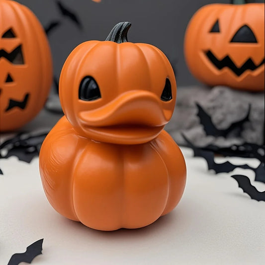 Festive Pumpkin Duck Ornament